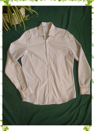 Camisa rayitas/Navy blue white striped dress shirt T3, marca: Dustin, estado: Muy bueno, tamaño: M, 10,99 €, 11,54 € Protección al comprador incluida