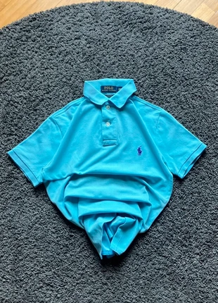 Polo Ralph Lauren Vintage Blue Rugby Short Sleeve Chief Keef Preppy Monogram Old Money, marca: Ralph Lauren, estado: Muito bom, tamanho: XS, €14.00, €15.40 inclui Proteção do Comprador