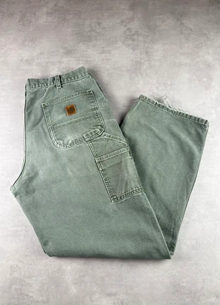 Pantalon carhartt B11 MOS Single knee workwear baggy vert patiné vintage - Taille 36x32, état: Très bon état, taille: W36 | FR 46, 29,00 €, 31,15 € Protection acheteurs (Pro) incluse