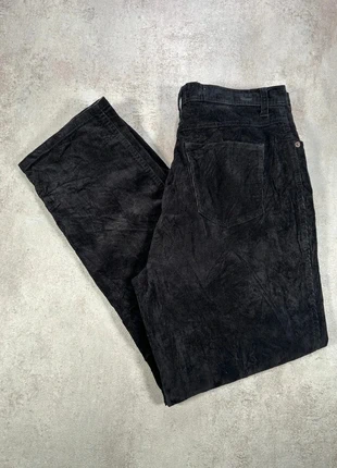 Pantalon Vintage En Velours Côtelé / Corduroy Bill Blass noir texturé droit taille 14, brand: Vintage Dressing, condition: Very good, size: XL / 42 / 14, €13.00, €14.35 includes Buyer Protection Pro