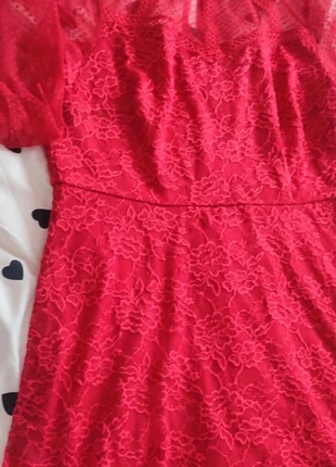 Robe dentelle rouge 🌲, marque: Yessica, état: Très bon état, taille: XXXL / 46 / 18, 6,00 €, 7,00 € Protection acheteurs incluse