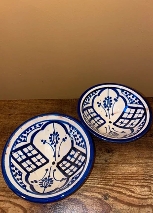 Schaaltjes Marokkaans aardewerk blauw wit tapas, staat: Nieuw zonder prijskaartje, € 7,00, € 8,05 inclusief Kopersbescherming