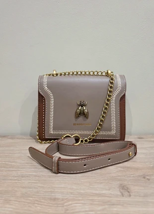 Sac à Bandoulière ornement Abeille-Marron, marque: Tendance, état: Neuf avec étiquette, 10,00 €, 11,20 € Protection acheteurs incluse