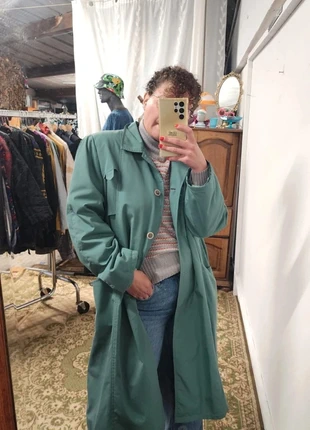 Superbe trench bleu ciel doublure carreaux tartan vintage 251746, brand: Vintage Dressing, condition: Very good, size: L / 40 / 12, €45.00, €47.95 includes Buyer Protection Pro