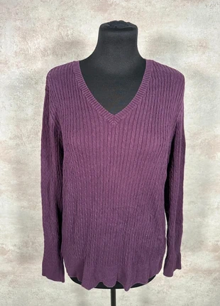 Pull Maille Torsadée Cable Knit Vintage Jeanne Pierre violet texturé taille XL, marca: Vintage Dressing, estado: Muito bom, tamanho: XL / 42 / 14, €12.00, €13.30 inclui Proteção do Comprador Pro