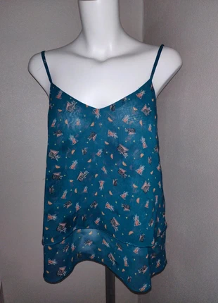 💙 Débardeur fluide PIMKIE imprimé tropical – Taille S, marke: Pimkie, zustand: Sehr gut, größe: S / 36 / 8, 3,00 €, 3,85 € inklusive Vinted-Käuferschutz