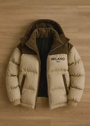 Doudoune Milano Italy beige & marron à capuche taille M, brand: Vintage Dressing, condition: Very good, size: M, €94.00, €99.40 includes Buyer Protection