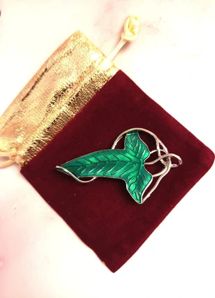 Broche Feuille de Lórien – Édition Elfique, marca: Le Seigneur des Anneaux, estado: Novo sem etiquetas, €10.00, €11.20 inclui Proteção do Comprador