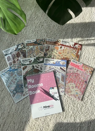 Pack 8 stickers scène kawaii + livre + pince, marque: Minakio, état: Neuf avec étiquette, 10,00 €, 11,20 € Protection acheteurs incluse