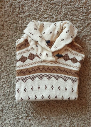 Pull Chaps Ralph Lauren à col châle maille épaisse crème et marron Taille 1X coton, marque: Chaps Ralph Lauren, état: Très bon état, taille: Autre, 25,00 €, 26,95 € Protection acheteurs incluse