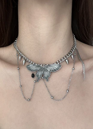 Moth necklace collana punk gothic retro chic fairy, brand: Vintage Dressing, condizioni: Ottime, €17.00, €18.55 include la Protezione acquisti