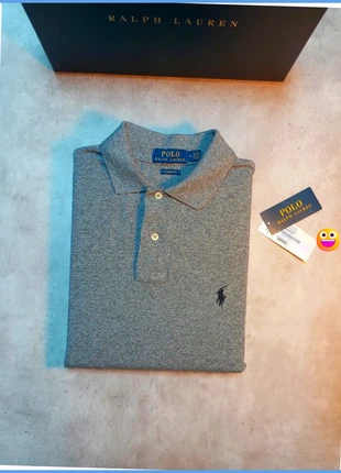 Polo Ralph Lauren classique fit gris logo brodé bleu pour homme taille M - 175cm, marca: Ralph Lauren, estado: Muy bueno, tamaño: M, 27,00 €, 29,05 € Protección al comprador Pro incluida