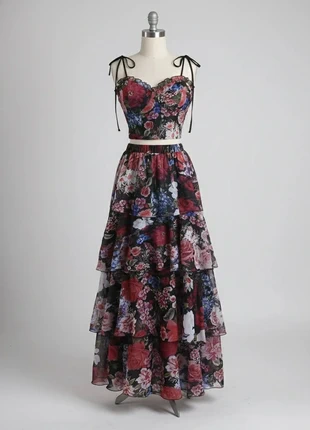 Robe Longue Fleurie à Volants – Bohème / Romantique / Vintage Chic / Élégante Été, marque: Maison Dareléa, état: Très bon état, taille: M / 38 / 10, 79,90 €, 84,60 € Protection acheteurs (Pro) incluse