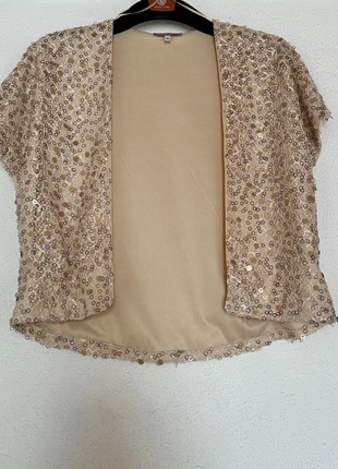 Sequined short sleeved bolero, marque: Be Beau, état: Très bon état, taille: M / 38 / 10, 4,00 €, 4,90 € Protection acheteurs incluse