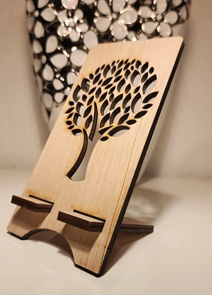 NEUF! Support de téléphone en bois, personnalisable, marca: L'arbre de Mady, estado: Novo com etiquetas, €12.00, €13.30 inclui Proteção do Comprador Pro
