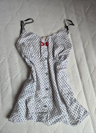 Top polka dots caraco dentelle laced vintage y2k coquette, brand: COQUETTE, condition: Good, size: L / 40 / 12, €7.00, €8.05 includes Buyer Protection