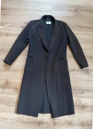 Manteau Long Sandro Paris Femme taille 40 Noir Élégant en Laine 80%, Col Tailleur, Minimaliste Chic, marque: Sandro, état: Très bon état, taille: L / 40 / 12, 80,00 €, 84,70 € Protection acheteurs incluse