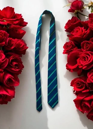 🌹 Cravate rayée Bleu Marine et Vert Vif🌹, merk: TERGAL, staat: Heel goed, € 10,00, € 11,20 inclusief Kopersbescherming