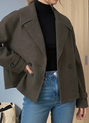 Veste courte croisée kaki foncé – Taille S, marque: Marélune, état: Très bon état, taille: S / 36 / 8, 59,90 €, 63,60 € Protection acheteurs incluse