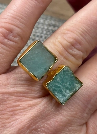 Superbe bague amazonite., état: Très bon état, taille: Ajustable, 14,00 €, 15,40 € Protection acheteurs (Pro) incluse