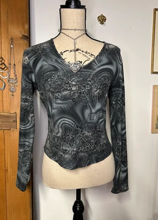 Top manches longues motifs léopard abstrait vintage y2k 40/L, brand: Vintage, condizioni: Ottime, taglia: L / IT 44 / EU 40, €10.00, €11.20 include la Protezione acquisti Pro