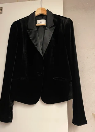 Velvet velours blazer zwart Day Birger et Mikkelsen, merk: Day Birger et Mikkelsen, staat: Nieuw zonder prijskaartje, maat: L / 40 / 12, € 39,95, € 42,65 inclusief Kopersbescherming