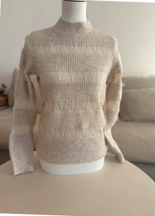 Pull grain de malice taille xs maille ajourée côtelée beige chiné col montant, marca: Grain de Malice, estado: Bueno, tamaño: XS / 34 / 6, 8,90 €, 10,05 € Protección al comprador Pro incluida