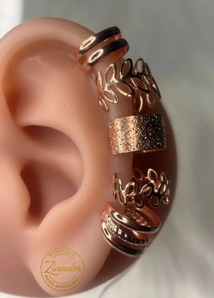 5 Manchettes d'oreille dorées / cuivrées (MO007), marque: Articles, état: Neuf sans étiquette, 4,50 €, 5,43 € Protection acheteurs (Pro) incluse