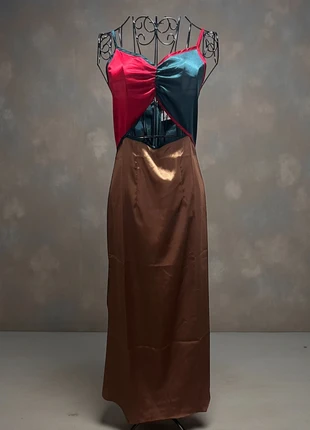 🎉 Superbe robe longue satinée 🎉, marque: bonheur d'amour, état: Neuf avec étiquette, taille: S / 36 / 8, 12,50 €, 13,83 € Protection acheteurs incluse