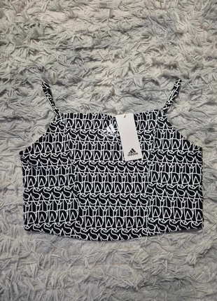 Top Allover Graphic Corset-Inspired Adidas Noir Blanc Taille M, brand: adidas, condition: New with tags, size: M / 38 / 10, €11.00, €12.25 includes Buyer Protection