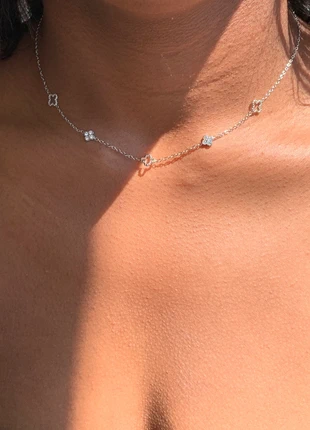 Collier argenté mini trèfles acier inoxydable, marca: Tendance, estado: Muy bueno, 11,90 €, 13,20 € Protección al comprador Pro incluida