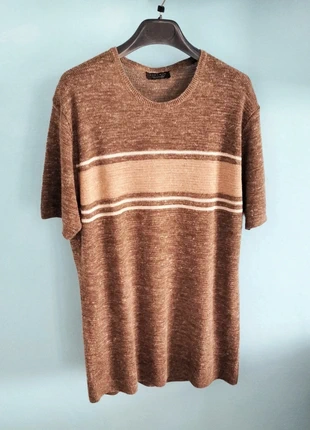Maglia a maniche corte di Zara Man traforata con righe orizzontali Taglia XL, marca: Zara Man, estado: Muy bueno, tamaño: XL, 8,00 €, 9,10 € Protección al comprador incluida