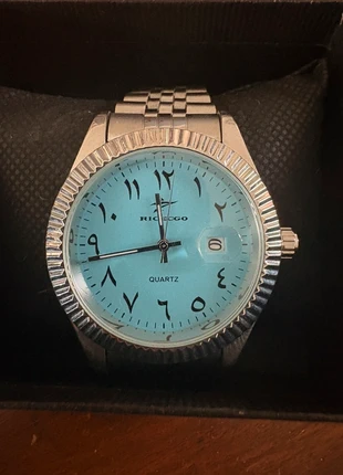 Montre élégante acier & cadran bleu Neuf, brand: Quartz, condition: New without tags, size: One size, €19.99, €21.69 includes Buyer Protection
