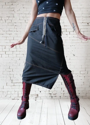 ⭐Jupe en jean asymétrique vintage Taille M Style Y2K / Cyber / Grunge, brand: Vintage Dressing, condition: Very good, size: M / 38 / 10, €24.00, €25.90 includes Buyer Protection