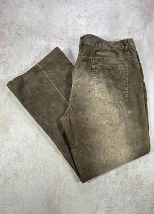 Pantalon Vintage En Velours Côtelé / Corduroy Next vert olive ample taille 20, brand: Vintage Dressing, condizioni: Ottime, taglia: IT 50 | W40, €12.00, €13.30 include la Protezione acquisti Pro