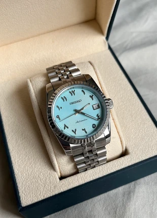 Seiko Mod – Arabic Dial bleu clair – 36 mm – NH35, brand: Seiko, condition: New without tags, size: 30–38 mm, €149.00, €157.15 includes Buyer Protection