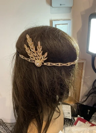 Fascinator, bandeau doré, sequins, Gatsby, élégance années 20, marque: GATSBY, état: Très bon état, 18,00 €, 19,60 € Protection acheteurs incluse