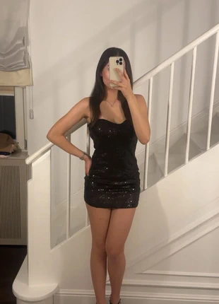 Schwarzes Mini Kleid Pailletten Silvester Party, brand: Kleid, condizioni: Nuovo con cartellino, taglia: M / IT 42 / EU 38, €9.00, €10.15 include la Protezione acquisti