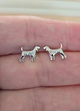 S925 sterling silver dog, puppy crystal stud earrings, brand: Silver, condition: New without tags, £13.25, £14.61 includes Buyer Protection Pro