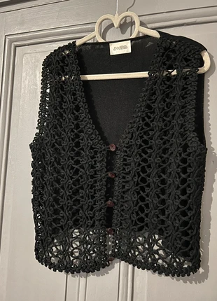 Boho black vintage waistcoat top, marque: Vintage, état: Très bon état, taille: L / 40 / 12, 9,00 €, 10,15 € Protection acheteurs incluse