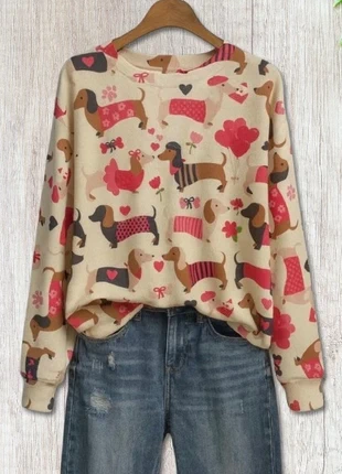 Pull motif chiens (beige) doux et fun, marke: Dolce Vita, zustand: Neu, mit Etikett, größe: L / 40 / 12, 38,00 €, 40,60 € inklusive Vinted-Käuferschutz