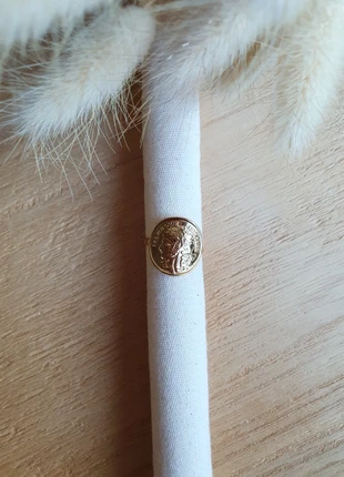 Bague ajustable pièce en acier inoxydable doré, marque: ZAG, état: Neuf sans étiquette, taille: Ajustable, 12,00 €, 13,30 € Protection acheteurs (Pro) incluse