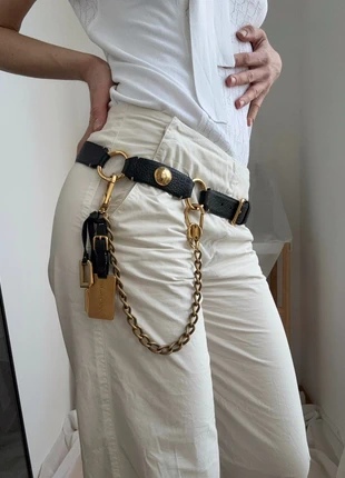 Dolce & Gabbana black leather belt with golden chain, marke: Dolce & Gabbana, zustand: Sehr gut, größe: 85, 95,00 €, 100,45 € inklusive Vinted-Käuferschutz