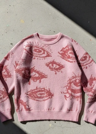 pull imprimé rose, marque: y2k, état: Très bon état, taille: S, 35,00 €, 37,45 € Protection acheteurs incluse