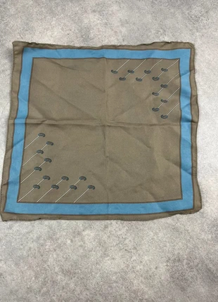 Pochette de costume Vintage bicolore bleu/kaki - Taille 29x30cm, brand: Vintage Dressing, condition: Good, €1.00, €1.75 includes Buyer Protection