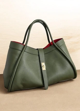 Borsa in vera pelle italiana – modello shopper strutturato con interno rosso, marque: Vera Pelle, état: Neuf avec étiquette, 94,90 €, 100,35 € Protection acheteurs incluse