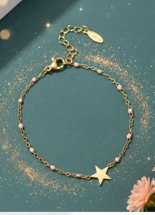 Bracelet doré et rose étoile Acier 2603 à 6.99€, estado: Muito bom, €6.99, €8.04 inclui Proteção do Comprador