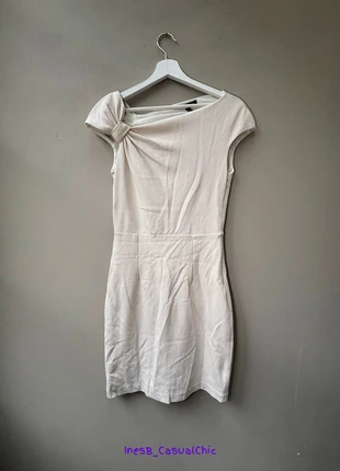 Robe blanche Mango élégante à nœud épaule – Taille S, marque: Mango, état: Très bon état, taille: S / 36 / 8, 10,50 €, 11,73 € Protection acheteurs incluse