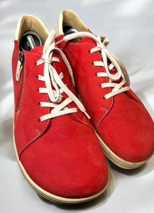 Orthopedic Comfort Sneakers by Helvesko – Red leather – Size 41, marque: Helvesko, état: Très bon état, taille: 41, 29,00 €, 31,15 € Protection acheteurs incluse