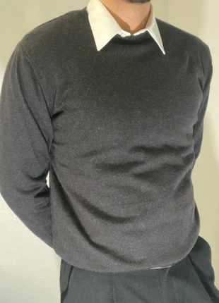 Pull Vintage Round neck Gris Bugatti col Rond style Old Money Élégant – 00119, merk: Vintage Dressing, staat: Heel goed, maat: L, € 12,99, € 14,34 inclusief Kopersbescherming